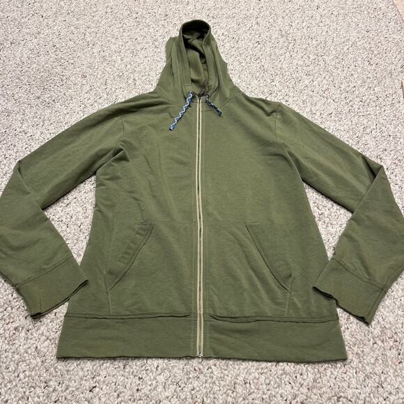 REI Co-op Full Zip Green Hooded Sweatshirt Sz L Men's Outdoor Gorpcore - Picture 1 of 4